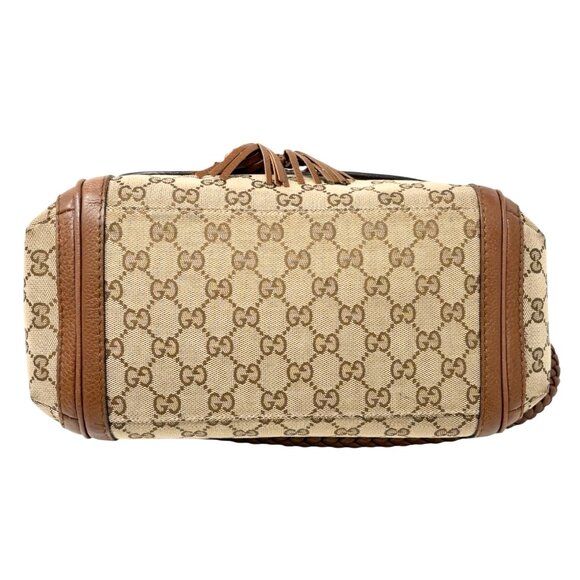 GUCCI Vintage GG Monogram Logo 2way Crossbody Shoulder Bag Beige Brown [106055] - Picture 8 of 14